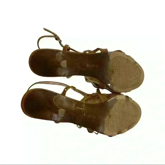 Apt 9 Brown Open Toe Heel Size 8 - Picture 8 of 9